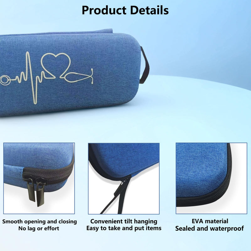 [Australia - AusPower] - Stethoscope Storage Case for 3M Littmann Classic Diagnostic Stethoscope. Compatible with Littmann Cardiology Stethoscopes, The Perfect Accessory for Medical Students and Nurses(Blue) Blue 