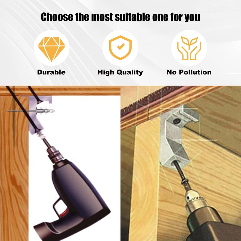 [Australia - AusPower] - Relief Wood Floor Repair Kit Can be Safely Used on Any 5/8 inch or Thicker subfloor(Silvery,12 Pcs) White 12 