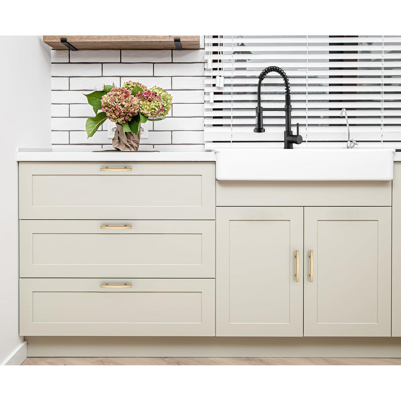 Ravinte 10 Pack | 5-3/16'' Curved Cabinet Pulls Champagne Bronze Kitchen Drawer Pulls Arch Cabinet Handles 5-3/16”Length, 3” Hole Center