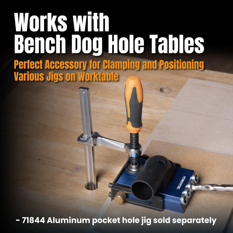 [Australia - AusPower] - POWERTEC Quick Screw Guide Rail Clamps for BOW XTENDER Fences, MFT Table, Track Saw Guide Rail System, 7” Capacity x 2-3/8” Throat Depth, 400lbs Clamping Force - 2PCs (71409) 