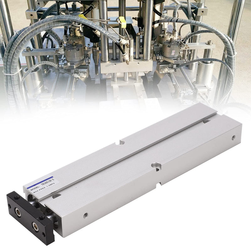 [Australia - AusPower] - Air Cylinder, 1.0MPa 10 to 200mm Stroke Aluminum Alloy Double Rod Double Shaft Air Cylinder, Industrial Air Cylinders (TN16X150-S) TN16X150-S 
