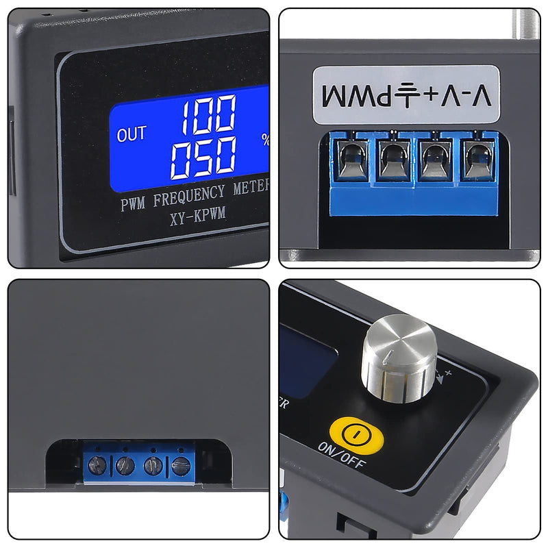 [Australia - AusPower] - 2pcs Signal Generator XY-KPWM 1-Channel 1Hz-150KHz PWM Pulse Frequency Generator DC 3.3V-30V 5-30mA Function Generator Duty Cycle Square Wave Generator Adjustable Module LCD Display 