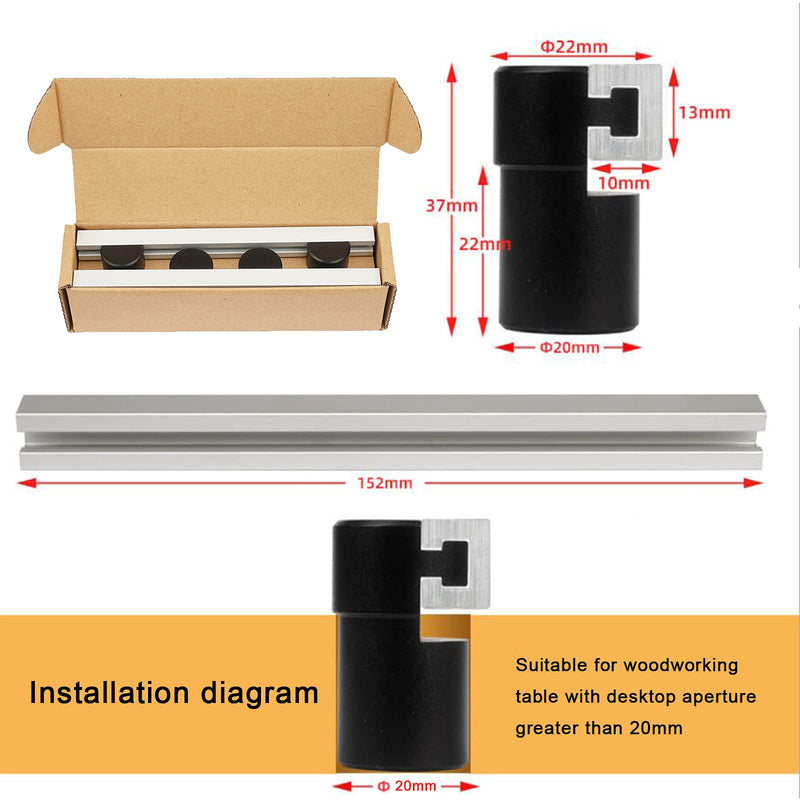[Australia - AusPower] - Woodworking Table Workbench Auxiliary Tool, 2 Pieces DIY Positioning Bench Planer Stop Baffle 19/20mm Hole Planer Stop Bench Dogs Clamp Aluminium Alloy Workbench Table Accessories (20mm) 20 mm 