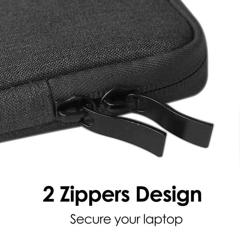 [Australia - AusPower] - ProElife 13-Inch Laptop Sleeve Case for 2024-2022 MacBook Air 13.6 inch with Apple M3 M2 Chip & 2022 MacBook Pro 13.3 inch M2 Chip Accessory Traveling Carrying Canvas Bag Cover Simple Case (Black) Black 