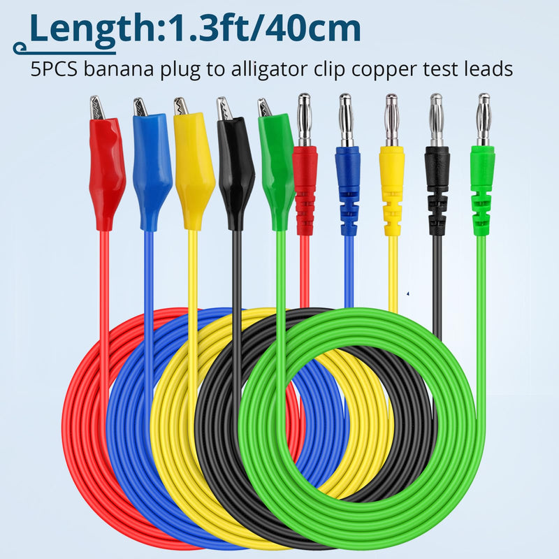 [Australia - AusPower] - Back Probe Kit – 35PCS Automotive Test Leads Set with Storage Box,5 Large Alligator Clips,5 Wire Piercing Probes,Flexible Multi-Angle Needles for Multimeter & Automotive Diagnostics 