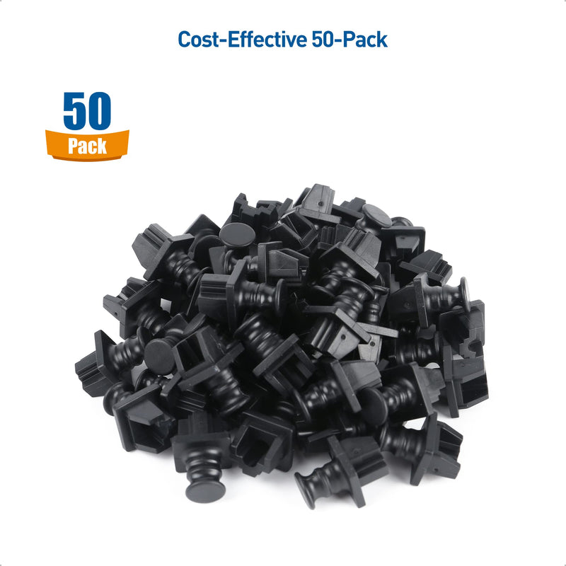 [Australia - AusPower] - Cable Matters 50-Pack Ethernet Dust Cover, RJ45 Dust Cover (Dust Covers for RJ45 Port, CAT 6 Dust Cover, Patch Panel Dust Cover) in Black 