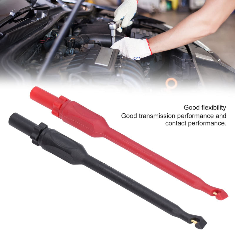 [Australia - AusPower] - 2Pcs Multimeter Test Hook Clip Piercing Probe 4mm Plug Automotive Wire Piercing Probes Brass PA Material CNC Process Piercing Probe 