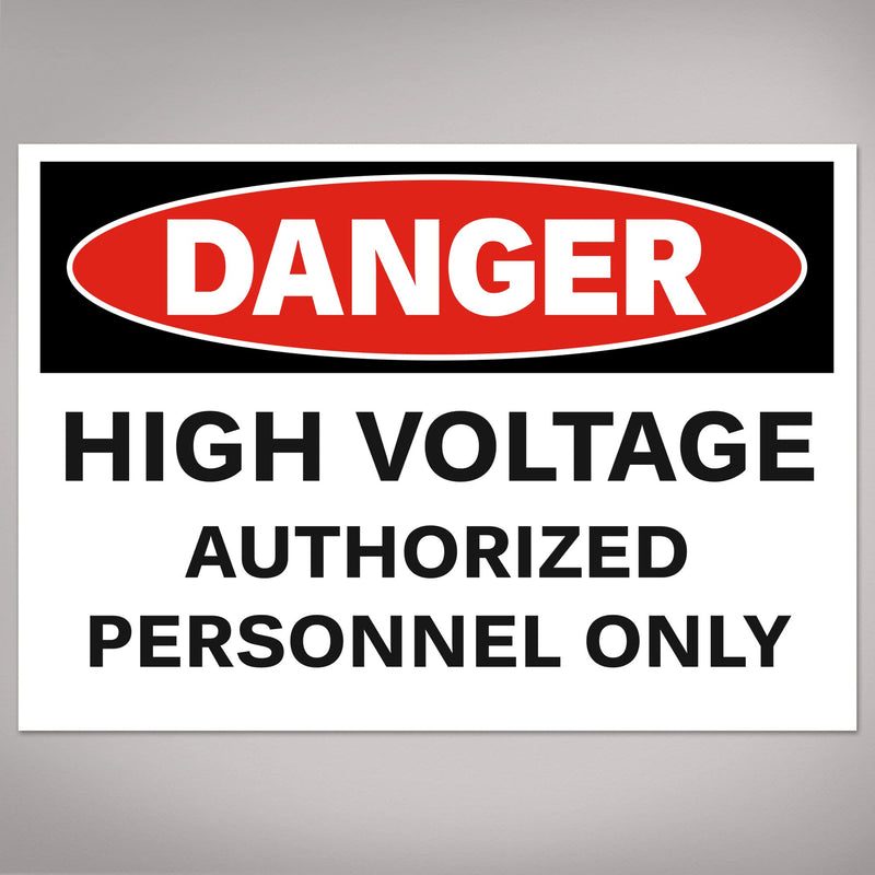 Avery High Voltage/Personnel Labels, Waterproof, UV Resistant, Preprinted, 3.5" x 5", 100 Warning Decal Labels 100 Labels Voltage - Authorized