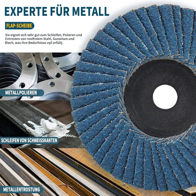 [Australia - AusPower] - SIFANG Serrated Disc 76 Metal Grain 60 Flex Sanding Discs, Pack of 10 Mini Flex Discs 76 mm Angle Grinder Accessories for Metal Wood Steel Quick and Precise Cutting 
