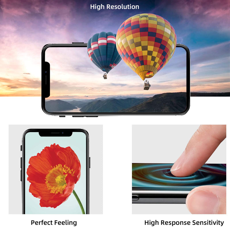 [Australia - AusPower] - for iPhone X Screen Replacement LCD 5.8 inch with 3D Touch Screen Display Digitizer Assembly Set for A1865,A1901,A1902 w/Repair Tools Kit+ Waterproof Frame Adhesive Sticker+Screen Tempered Protector 