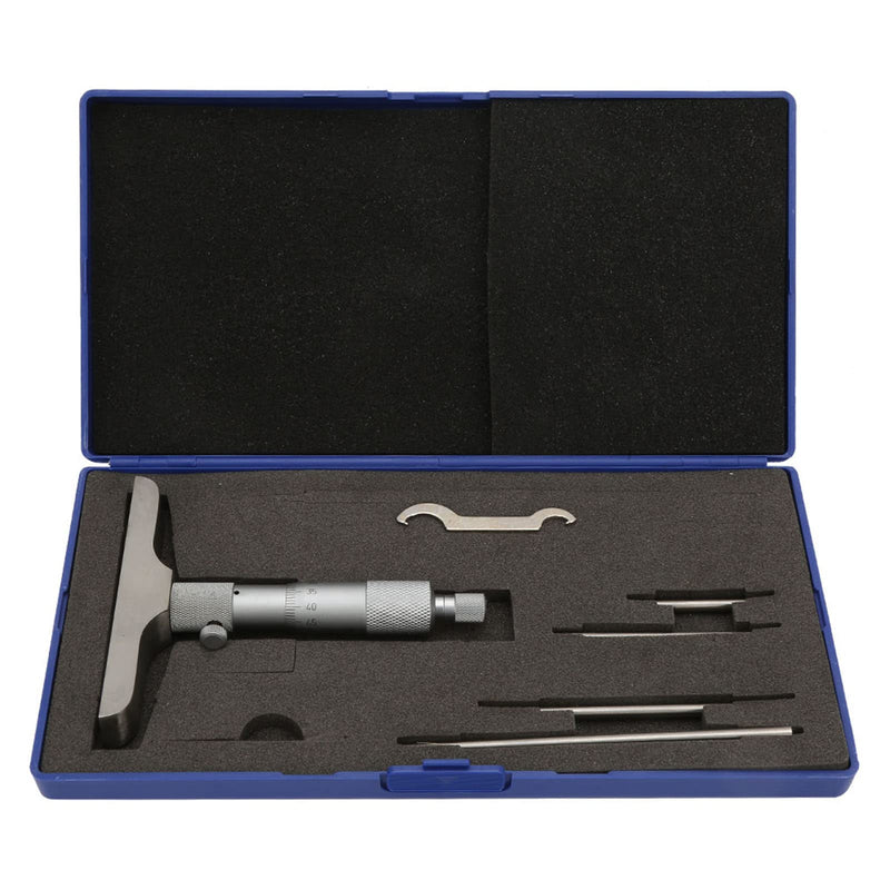 [Australia - AusPower] - High Accuracy Round Head Depth Micrometer Measuring Tool Stainless Steel High Accuracy Round Head Depth Micrometer Measuring Tool 4/6pcs Connecting Rods(6inch) 6inch 
