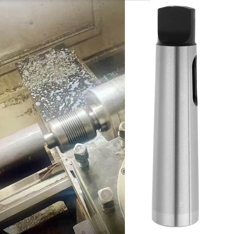 [Australia - AusPower] - eMagTech 2Pcs MT3 to MT2 Reducing Sleeve Morse Taper Drill Sleeve Reducing Adapter Taper Shank Drill 108mm for Reamer Minus Silver 