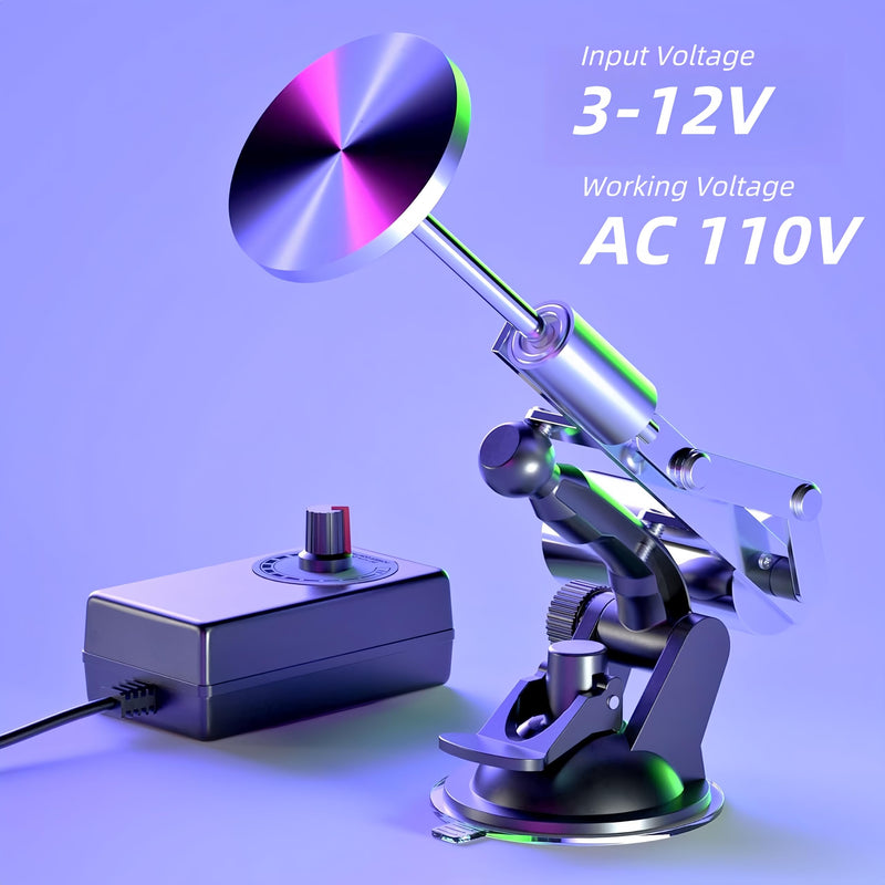 20N Mini Linear Actuator, 3-12V Electric Linear Motion Actuator, 39mm Stroke Reciprocating Linear Actuator, 30-190 Times/min Variable Speed, Adjustable Angles, Suction Base, M6 Thread Rod
