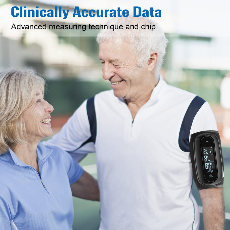 [Australia - AusPower] - Blood Pressure Monitor Upper Arm with One Piece Design, Digital BP Machine for Home Use with Cuff Size 9-14 Inch, Portable Meter, Built-in Battery 