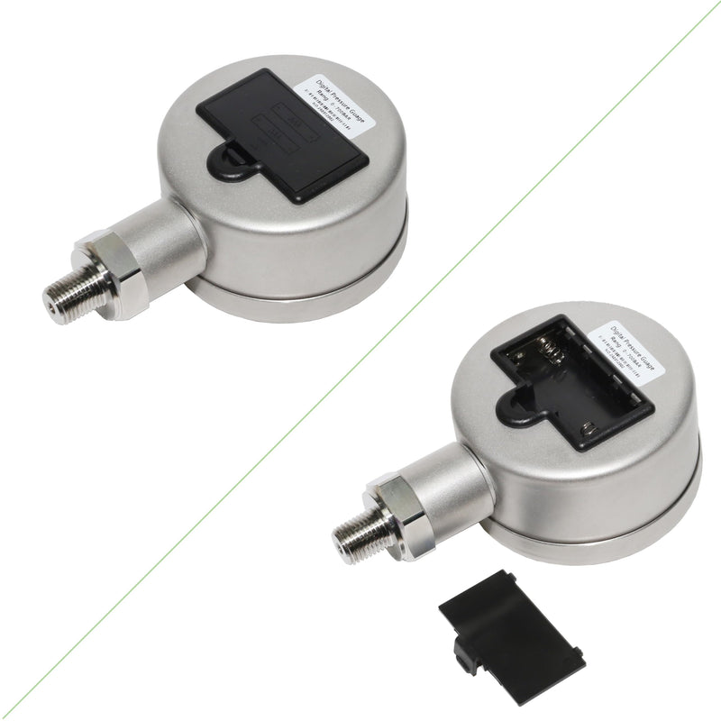 [Australia - AusPower] - LULUW 2.5" Dial Size, Digital Pressure Gauge,Digital Pressure Sensor,0-10000psi/bar/Mpa, 1/4" NPT Base Mount, 0.5% Accuracy (-15-+15PSI) -15-+15PSI 