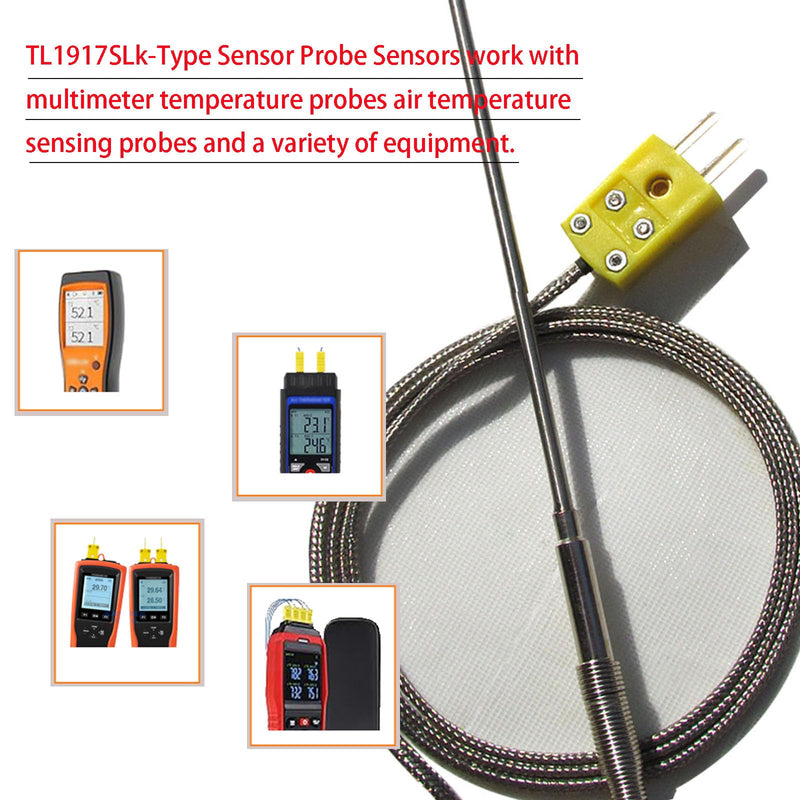 [Australia - AusPower] - TL1917SL K Type thermocouple Probe -50℉~1100℉ 0.13in/40in 