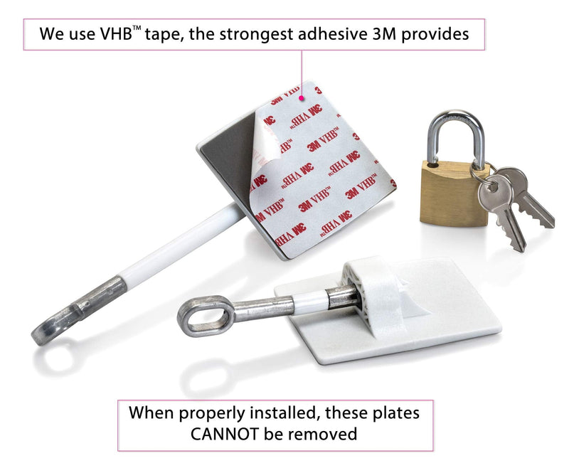 Refrigerator Door Lock with Padlock - White 1-Pack, White with Keyed Padlock