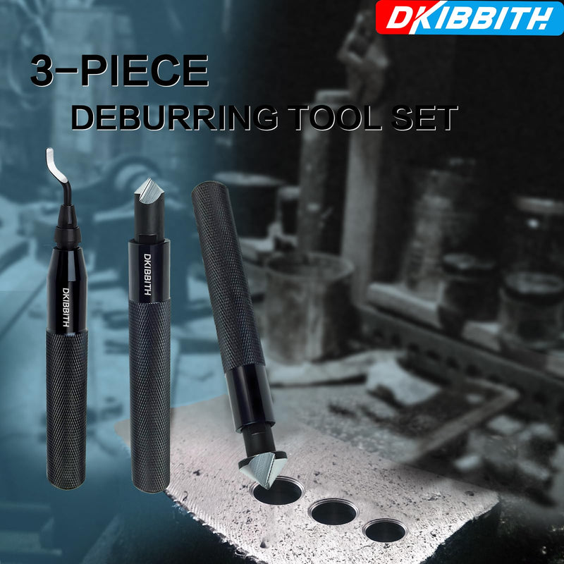 DKIBBITH 13-Piece Deburring Tool Set with 2 Countersinks & 11 Blades - Works on Metal, Resin, PVC, Copper, Plastic,3D Printed Edges - Plumbing & 3D Printing Burr Removal Reamer Tool. 13 Piece Deburring Tool