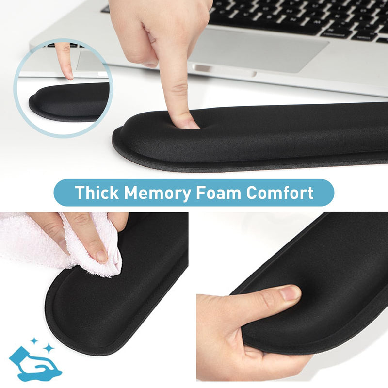 [Australia - AusPower] - Keyboard Wrist Rest Memory Foam, Easy Typing Pain Relief, Keyboard Mouse Pad Set for Computer, Laptop, Home & Office SKK-333 