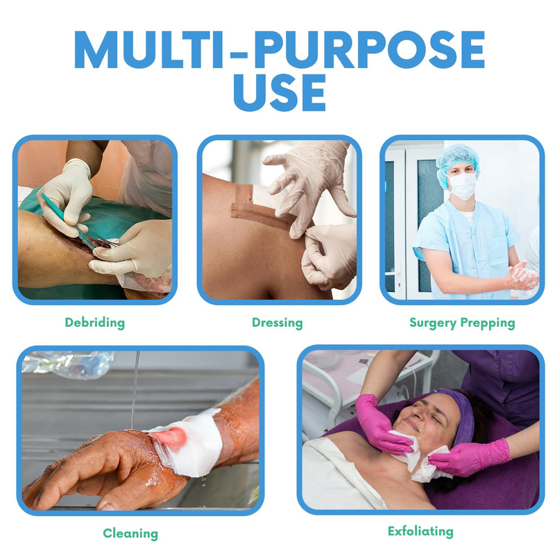 [Australia - AusPower] - HEALQU Gauze Pads Non-Woven - 4x4 - Box of 100 Sterile Individually Packed Gauze Sponges - Super Absorbent Surgical Sponges Used Medical, Wound Dressing, Debridement, Cleaning, Prepping 4x4" Box of 100 