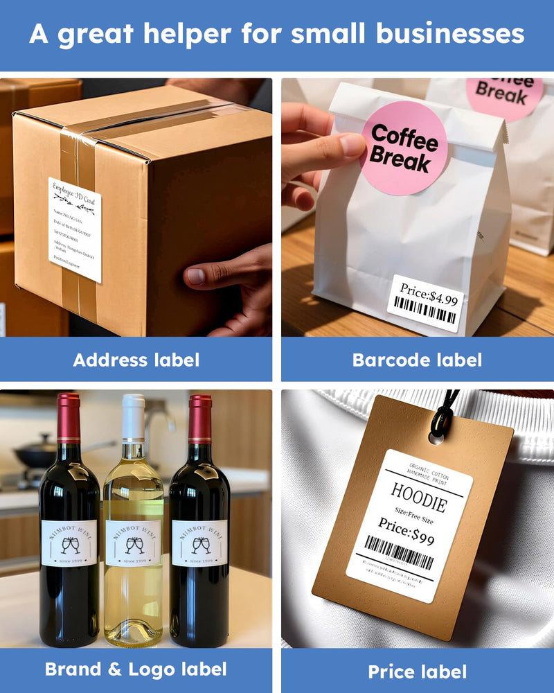 Thermal Labels for N20 Label Maker,1.97"x1.18"(50x30mm), 230 Labels/Roll, for Barcode, Address, Mailing, Logo, Business, Name Tag, 3 Rolls White-5030