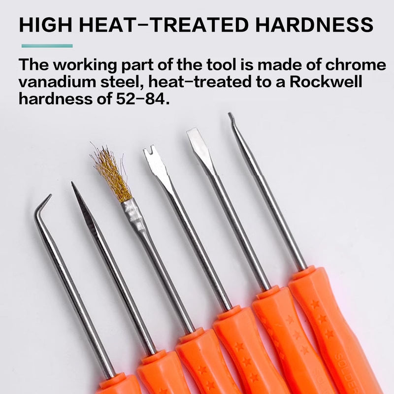 [Australia - AusPower] - Telituny Circuit Board Welding Tool Set, 6-Piece PCB Metal Soldering Aid Repair Kit for Circuit Boards, Precise Welding Tool Set, Assist Tools for Repairing, Installing, Disassembling, Cleaning 