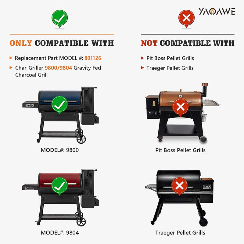 [Australia - AusPower] - Temperature Probe Part 801126, Hopper Lid/Door Switch 1-Pack, Replacement Part for Char-Griller Gravity Fed 980 Charcoal Grill 