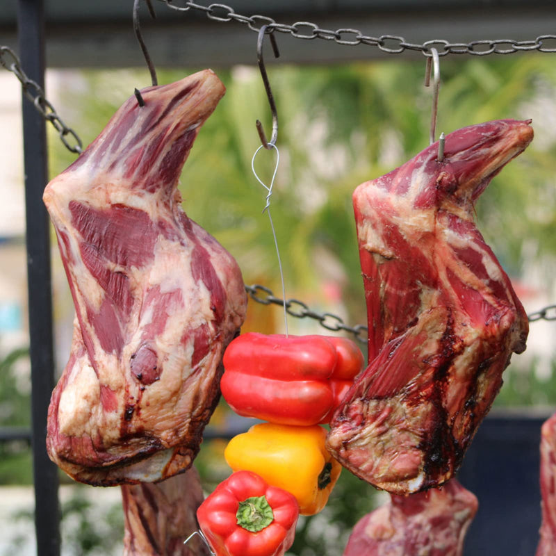 [Australia - AusPower] - 24 Pcs Meat Hooks, 5 Inch Butcher Hooks Stainless Steel, S Shaped Smoking Meat Processing Hooks for Hanging Chicken, Pork, Beef, Sausage, Mutton, Hunting Smoking Ribs, Drying BBQ (3MM Diameter) 24 Pcs 5 Inch(3mm) 