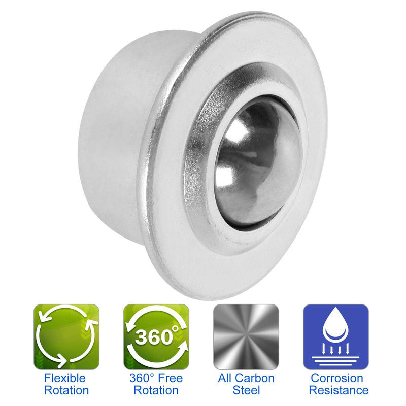 [Australia - AusPower] - 16PCS 5/8" Roller Ball Transfer Bearings CY-15H Carbon Steel Ball Transfer Bearing Casters Universal Base Conveyor Roller Ball 