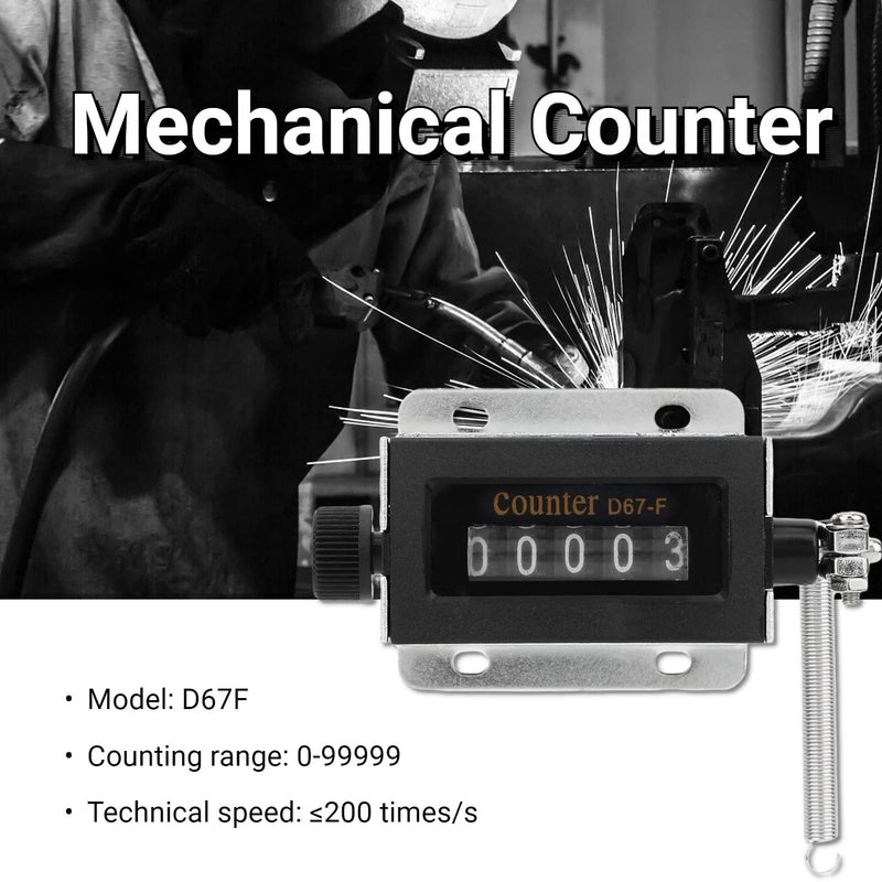 [Australia - AusPower] - 5 Digit Mechanical Counter, 0-99999 Resettable Manual Hand Pull Stroke Tally Counter, Professional Mechanical Arithmometer Counter for Textiles Machinery Winding Hill 