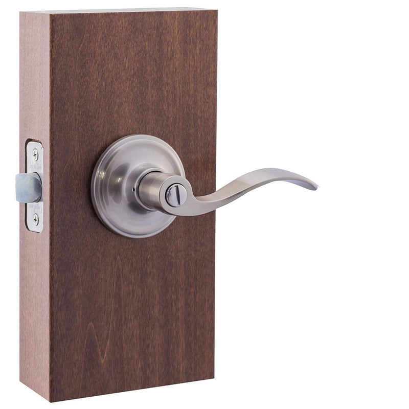 Copper Creek WL2231SS Waverlie Lever, Satin Stainless Privacy