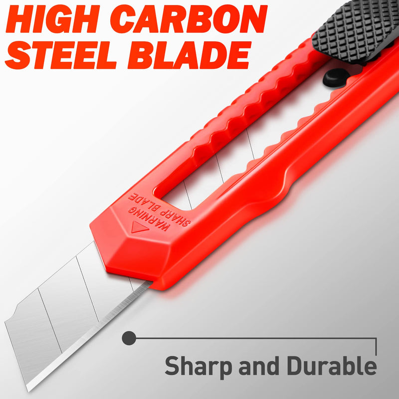 [Australia - AusPower] - DIYSELF 30 Pack Box Cutter Retractable, 18mm Box Knife, Utility Knife Retractable with Snap Off Blade, Boxes Cutter Knives for Cardboard, Art, Craft Red 