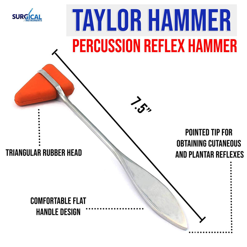 [Australia - AusPower] - SURGICAL ONLINE Red Taylor Tomahawk Reflex Hammer for Neurological Examination 