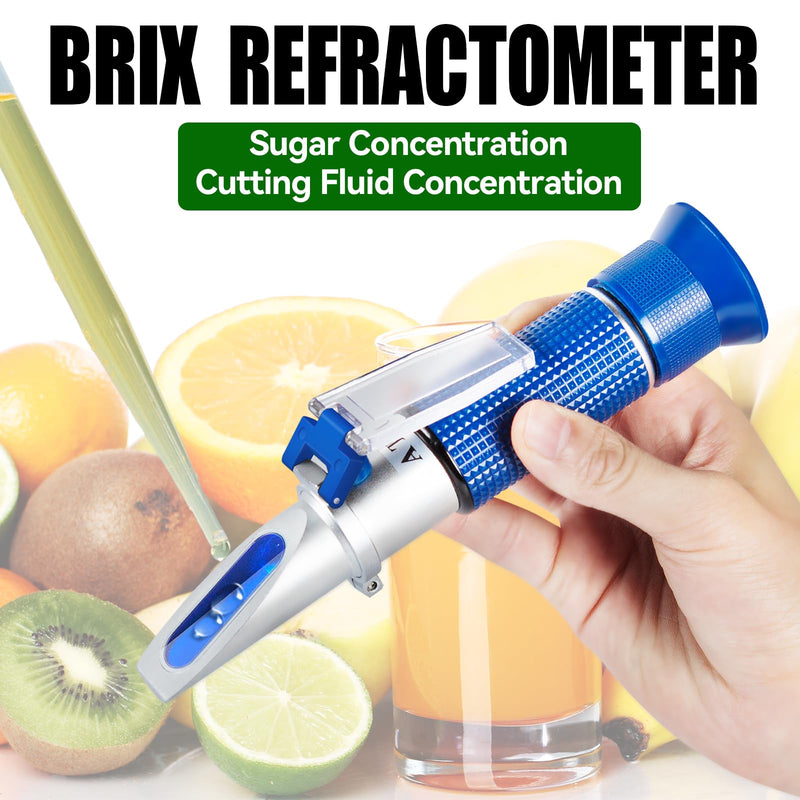 [Australia - AusPower] - 0-90% Brix Meter Refractometer for Sugar Content in Honey, Maple Syrup, Fruit Jams, High Sugary Drinks, Portable Concentration Tester with ATC Function, Ideal for Labs & Homebrew Kit 0-90% Brix Refractometer 