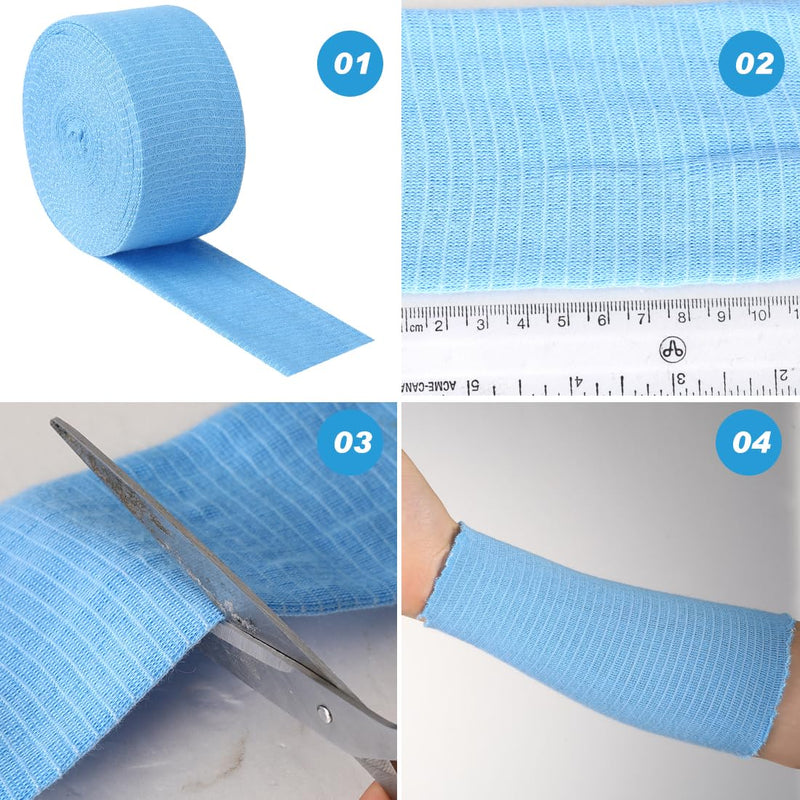 [Australia - AusPower] - Tubular Bandage Cotton Support Size D Elasticated Stockinette, Washable Elastic Compression Bandages for Arm, Knees, Legs(3’’X8.75yd) 