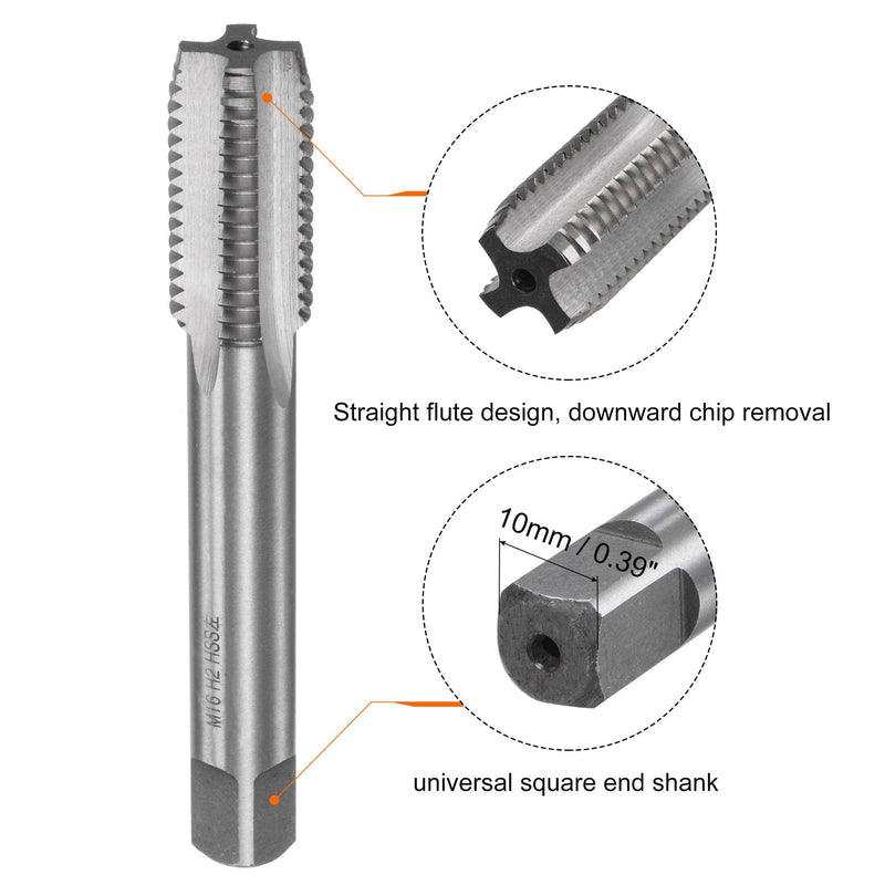 [Australia - AusPower] - sourcing map Taps and Die Sets M16 x 2 Metric Left Hand Thread with Straight Groove and Round Die 
