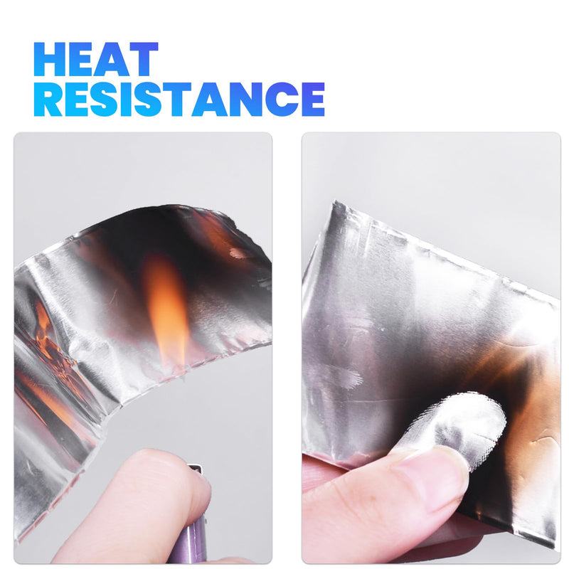 ADHES Premium Aluminum Foil Tape, 2 Inch x 210 Feet (70 Yards), Heat Proof Tape Withstand from 80°C to 100°C, Metal Duct Tape for HVAC, Sealing & Patching, Dryer Vents Pipe 50mm x 64m 1
