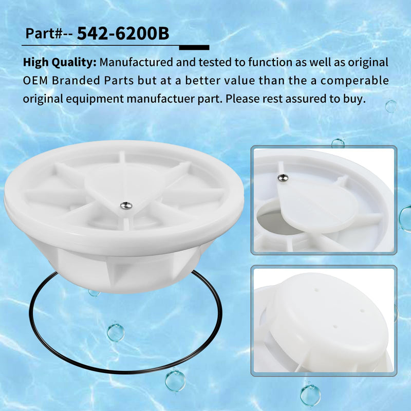 [Australia - AusPower] - 542-6200B Plastic Equalizer Skimmer Float Valve Assembly with O-Ring, Perfectly Compatible with Waterway Renegade; Part# 542-6200 