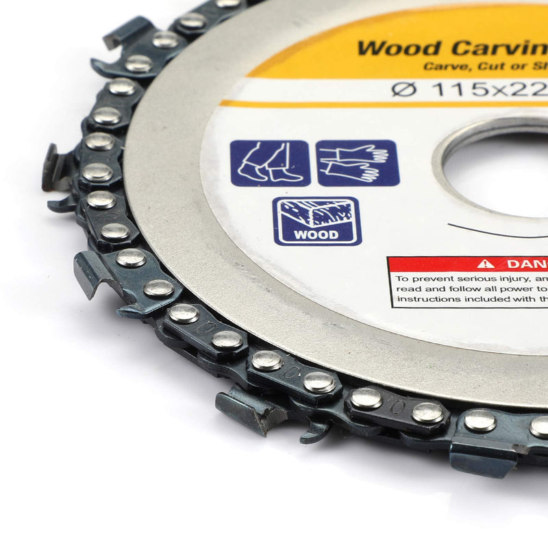 [Australia - AusPower] - 4.5"/115mm Chainsaw Grinder Wheel Grinder Wood Carving Disc Wood Carving Disc 7/8" Arbor 13 Teeth 2 Pack 