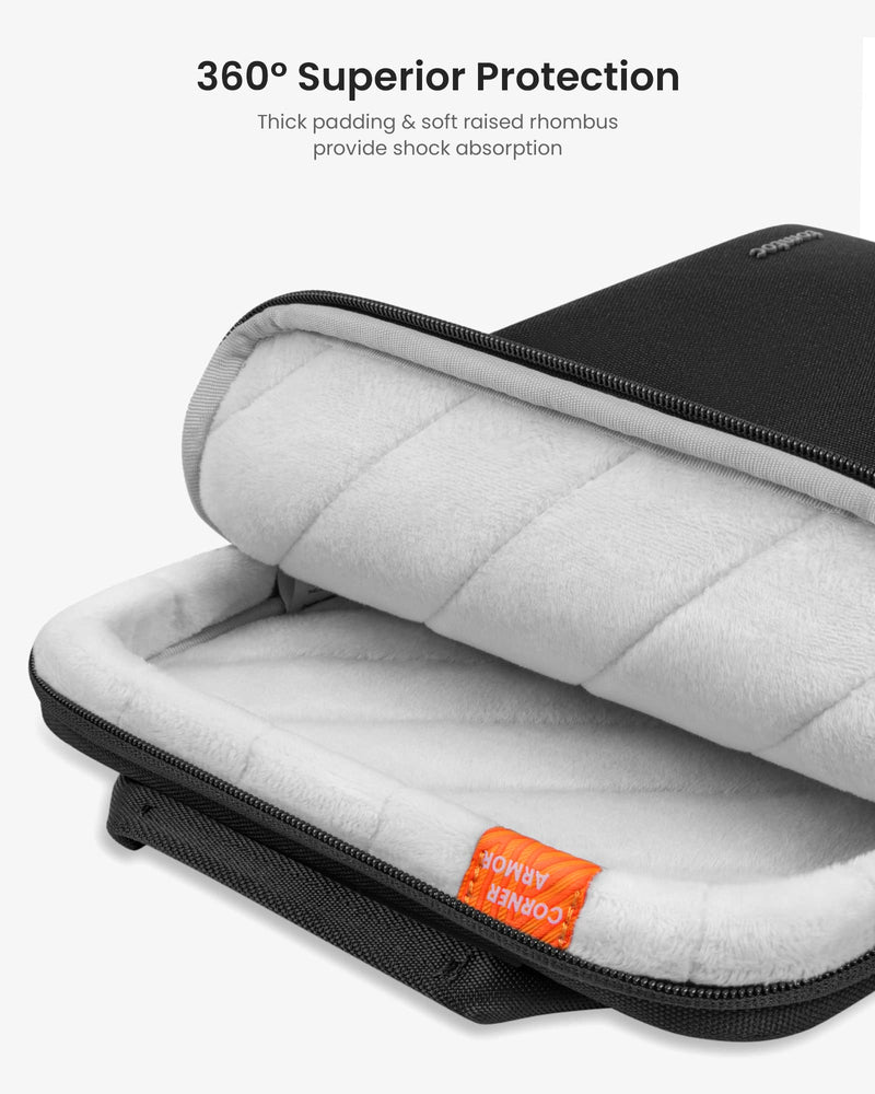 [Australia - AusPower] - tomtoc Tablet Shoulder Bag for 12.9-inch New iPad Pro M2&M1 2022-2018 with Magic Keyboard and Smart Keyboard Folio, Surface Pro 8/X/7+/7/6/5, Spill-Water Resistant Cordura Fabric Tablet Sleeve 12.9 inch for iPad Pro Black 