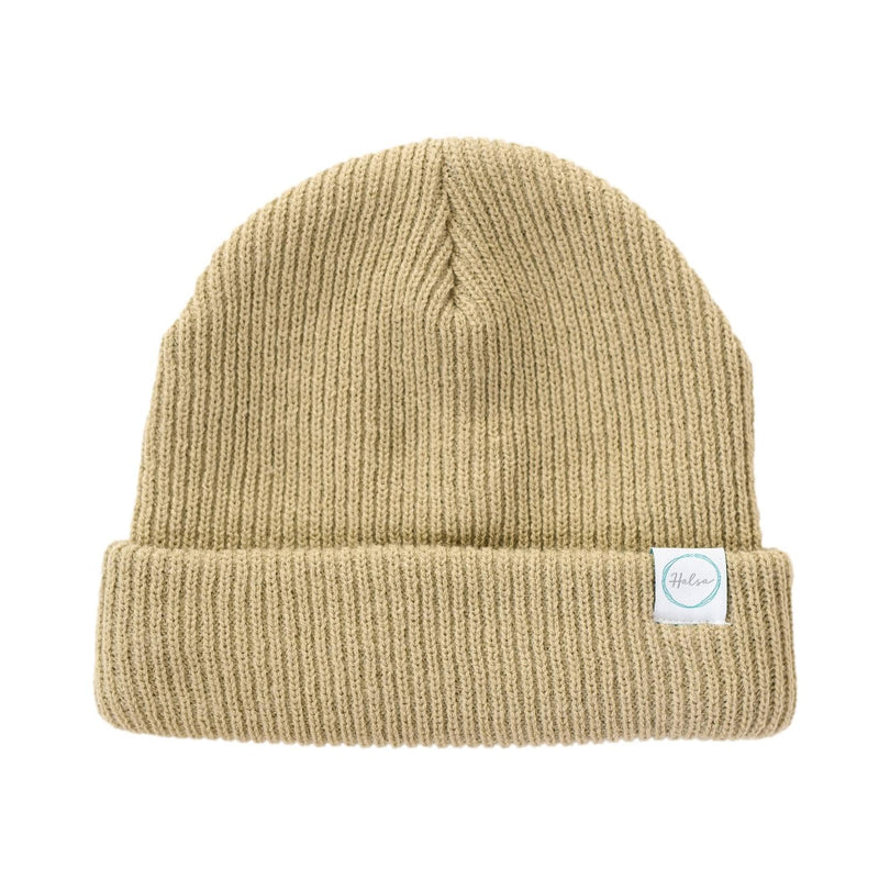 Halsa EMF Protection Hat, Knit Beanie for Men and Women, Silver Fiber Fabric Lined, One Size Fits Most Khaki