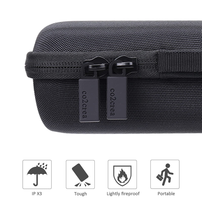 [Australia - AusPower] - co2CREA Hard Case Replacement for Epson Workforce ES-50 ES-55R RR-60 RR-70W ES-65WR ES-60W DS-30 DS-70 DS-80 Portable Sheet-fed Document Scanner (Black) Black 