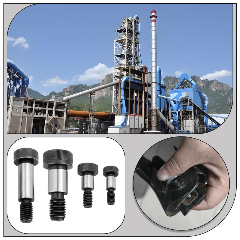 [Australia - AusPower] - The Lord of the Tools 20Pcs Socket Shoulder Bolts M5 M6 M8 M10 Hexagon12.9 High Tensile Carbon Steel Shoulder Bolts for Textile Hydraulic Machinery Industries 