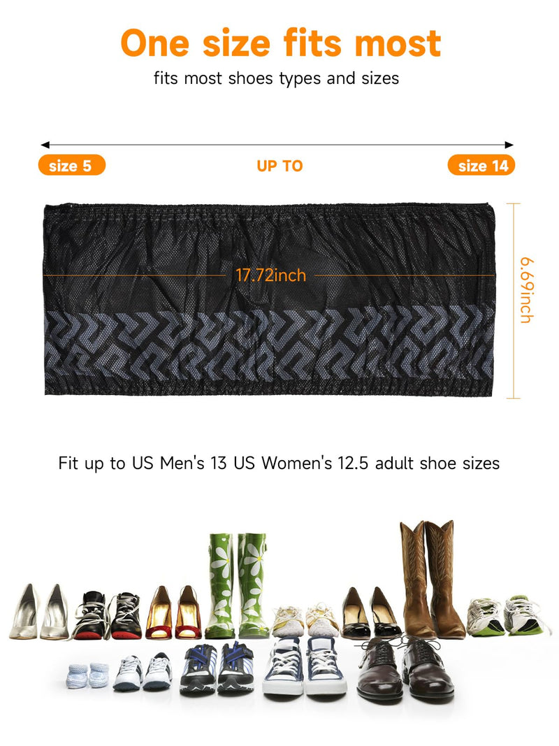 TOOSOFt Black Non-Woven Fabric Shoe Covers 100 x Reusable Covers Shoes | Non-slip overshoes with tread pattern - shoe covers extra tear-resistant and waterproof for indoor and outdoor use
