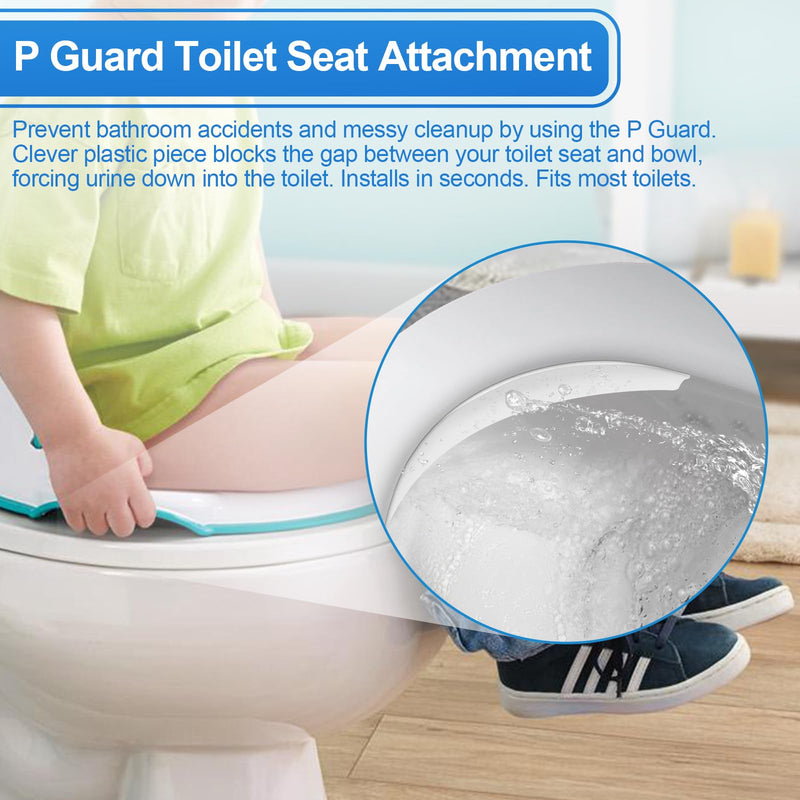 P Guard Urine Deflector Pee Splash Guard,Splash Guard Maddak for Toilet Seat Splash Guard,Toilet Seat Directs Urine Home Care Elevated,Guard Toilet Seat Attachment - Prevents Urine/Pee Messes(2 Pack) 2 Pack