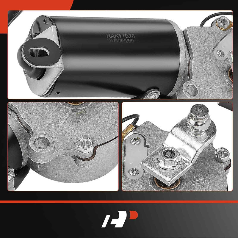 A-Premium Front Windshield Wiper Motor Compatible with Jeep YJ Series Wrangler 1987 1988 1989 1990 1991 1992 1993 1994 1995 Sport Utility, 5-Pin, Replace# 56030005, 849100-2178