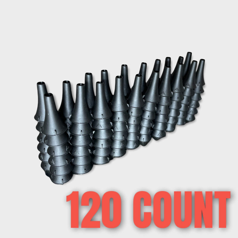 [Australia - AusPower] - 120 Large Diameter Specula for 4th and 5th Generation Doctor Mom Otoscope Perfect for Adults & Older Children Important- NOT for Dr Mom 3rd Gen and Original otoscopes. 
