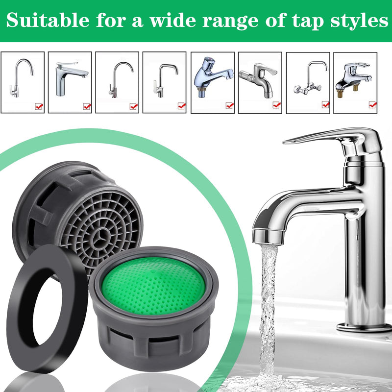 [Australia - AusPower] - AOZUO Pack of 40 Aerators for Taps, Aerator Tap Strainer Insert, Tap Strainer Water-Saving Insert Tap Aerator Water Saver for Tap Strainer Insert Cache Aerator Water-Saving 20 EU 