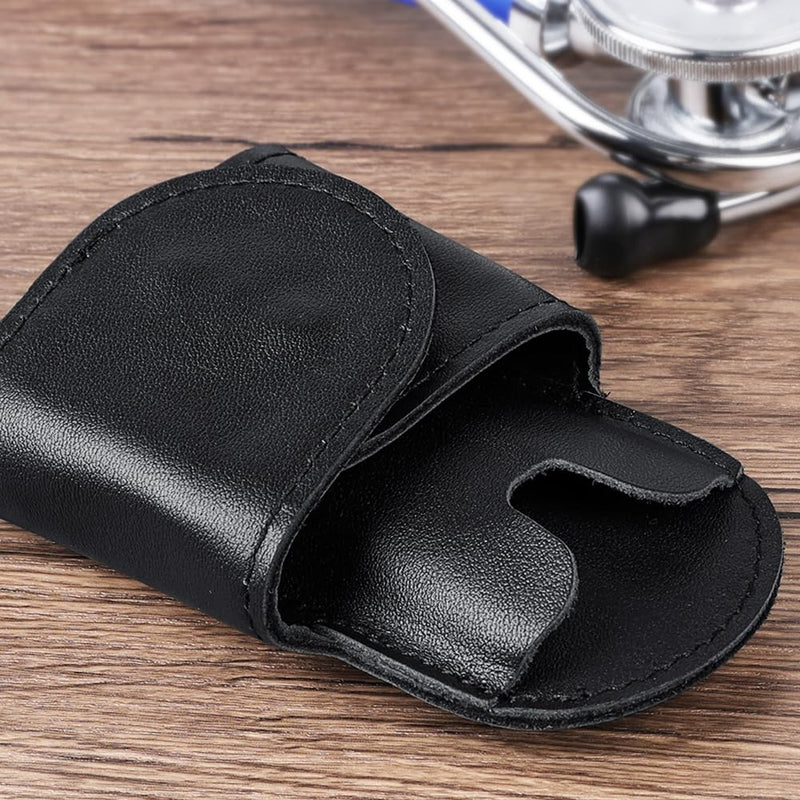 [Australia - AusPower] - Stethoscope Holder, Premium Full-Grain Nappa Leather, Strong Magnetic Clip for Secure & Easy Access, Nurse & Doctor Essential 