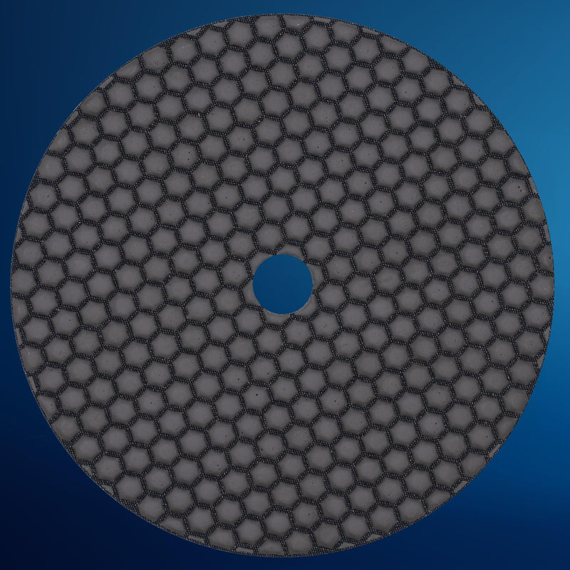 [Australia - AusPower] - Dia-Dry Professional Diamond Sanding Pad, Ø 125 mm, Velcro Attachment, for Dry Sanding, Natural Stone, Marble, Granite, Perfect for Glass and Ceramic Processing Grit 50 
